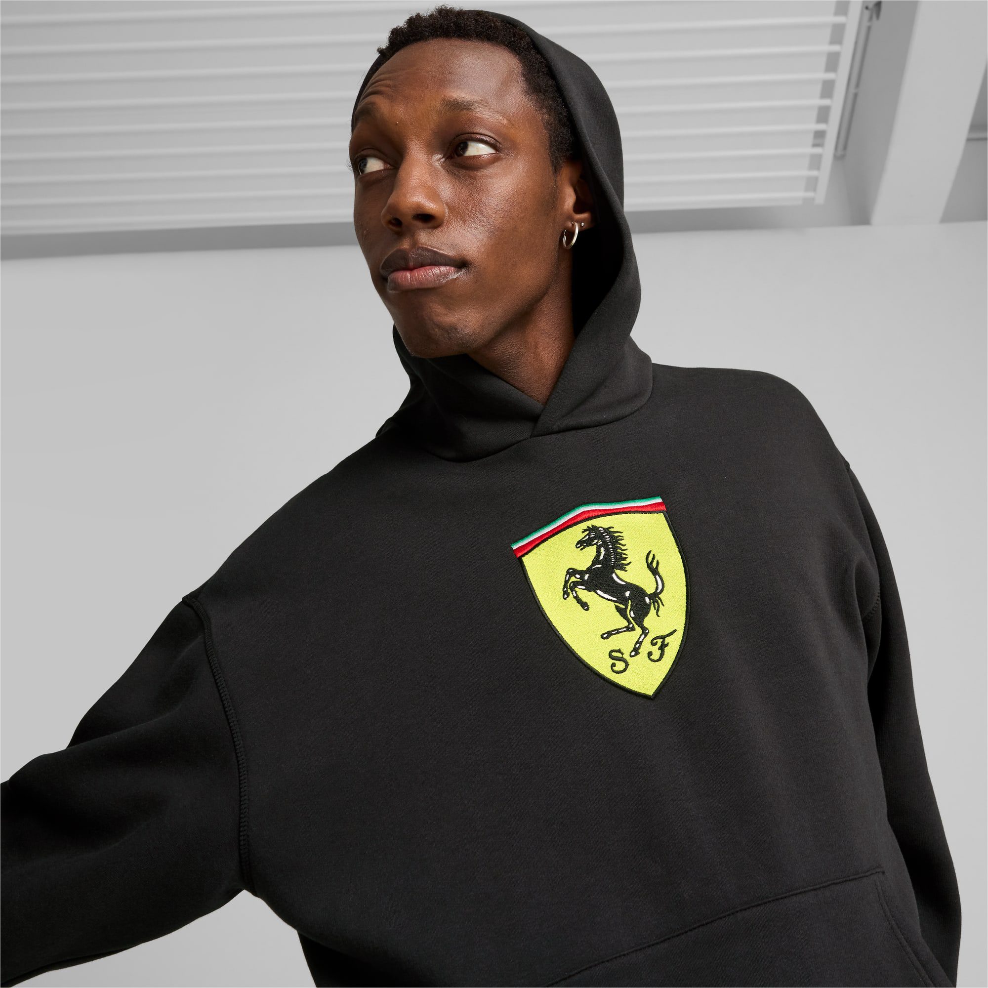 FERRARI RACE BIG SHIELD HOODIE -A76 - Imagen 3