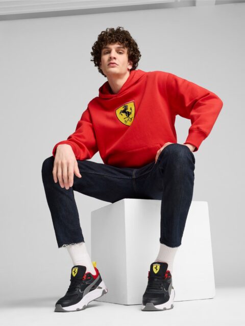 FERRARI RACE BIG SHIELD HOODIE -A71