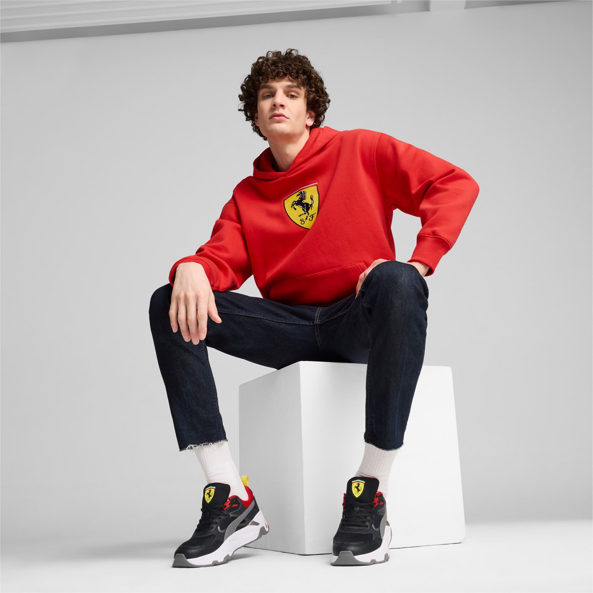 FERRARI RACE BIG SHIELD HOODIE -A71 - Imagen 2
