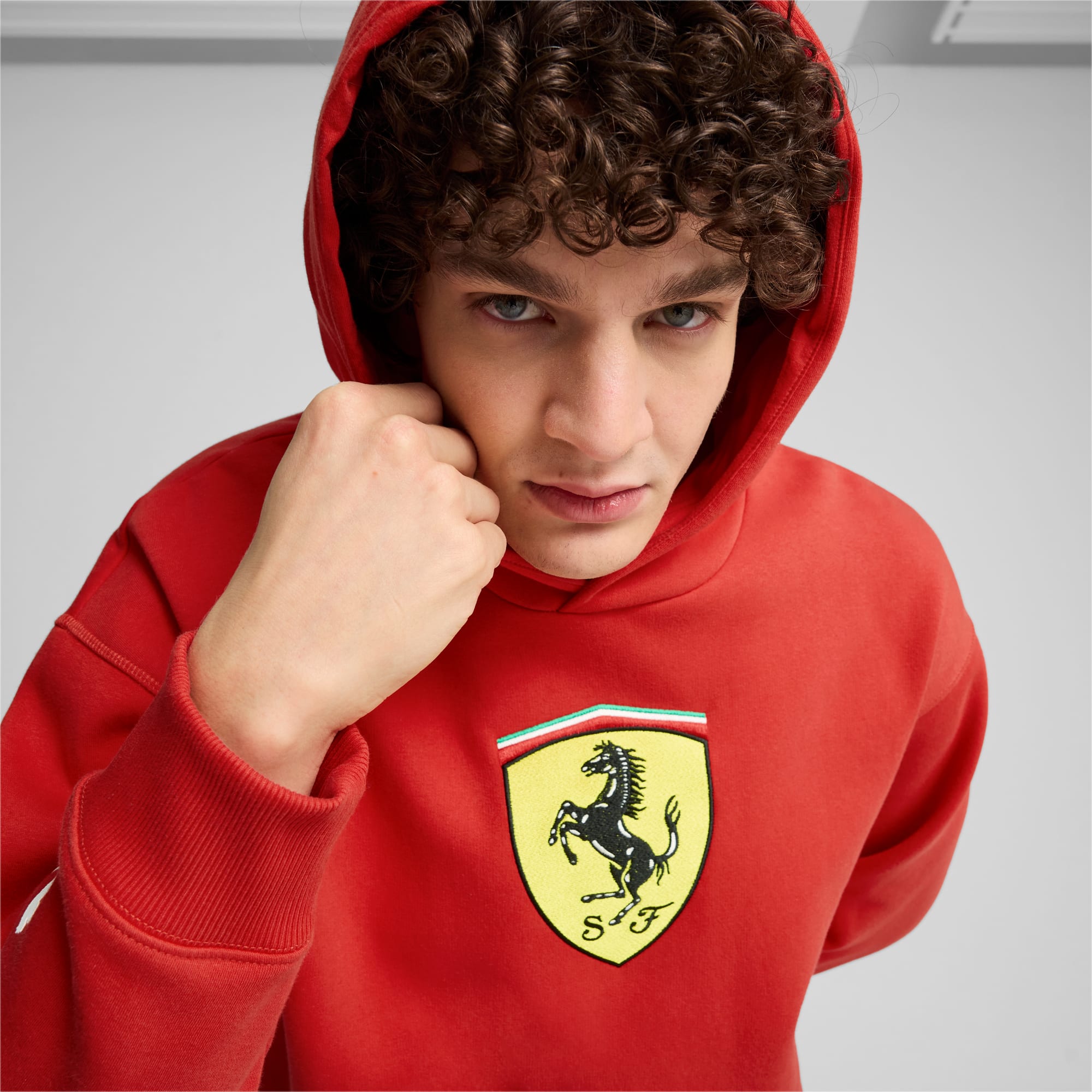 FERRARI RACE BIG SHIELD HOODIE -A71 - Imagen 5