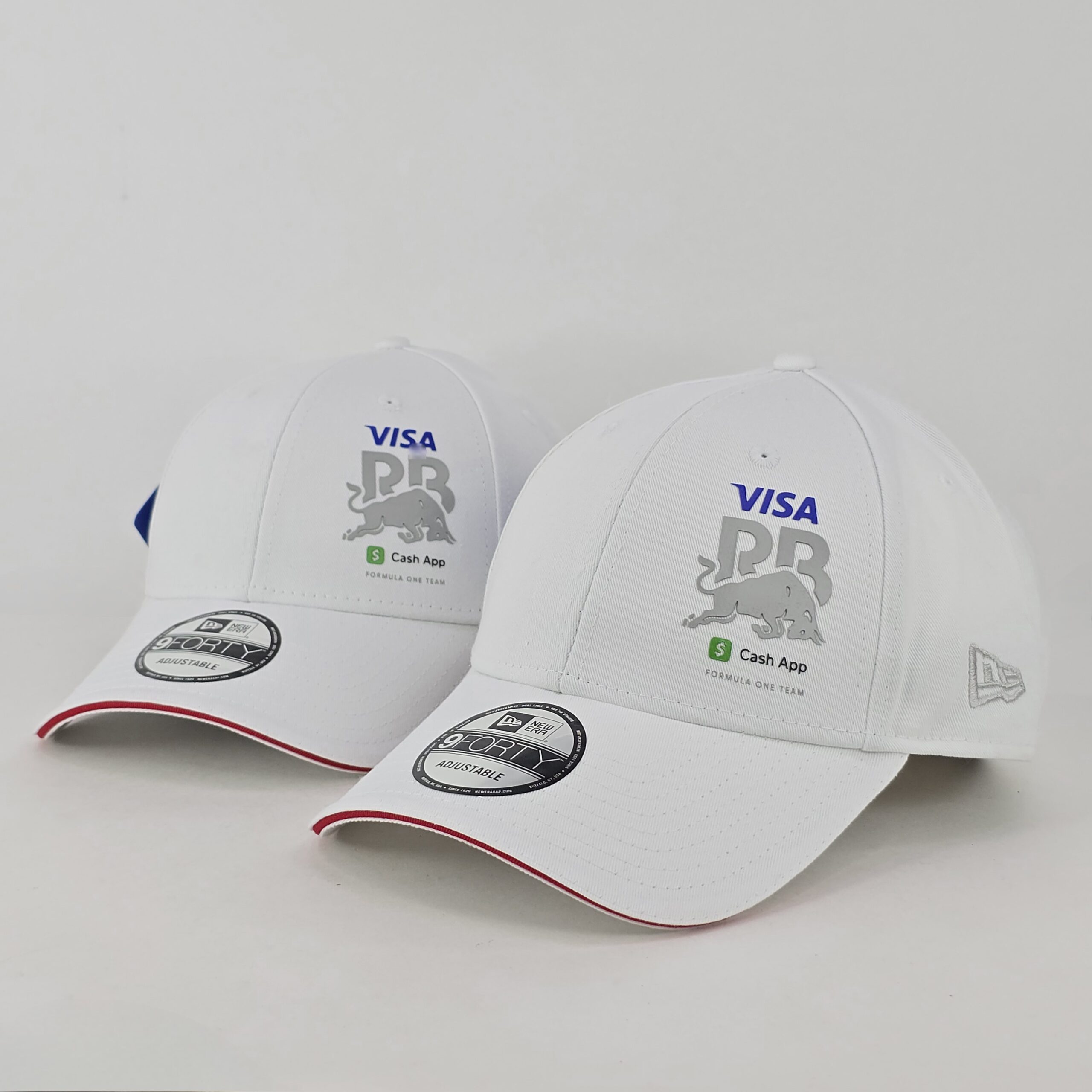 Red Bulls Visa Cash App Flawless 9FORTY Strapback Blanca -A7. - Imagen 2