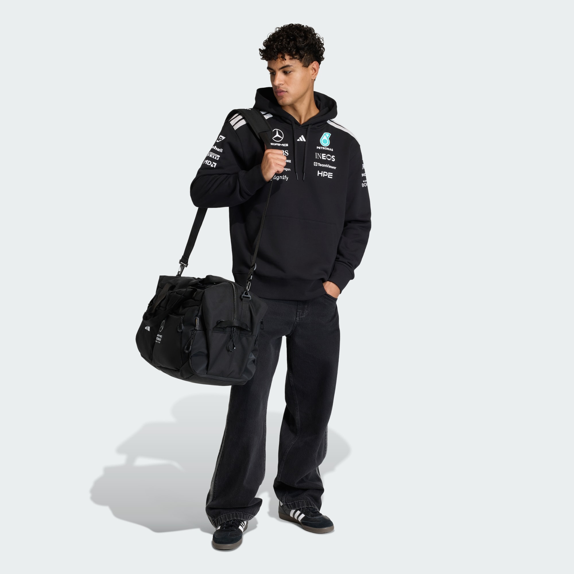 MERCEDES - AMG PETRONAS FORMULA 1 TEAM DRIVER HOOD Sweatshirt -A79 - Imagen 4